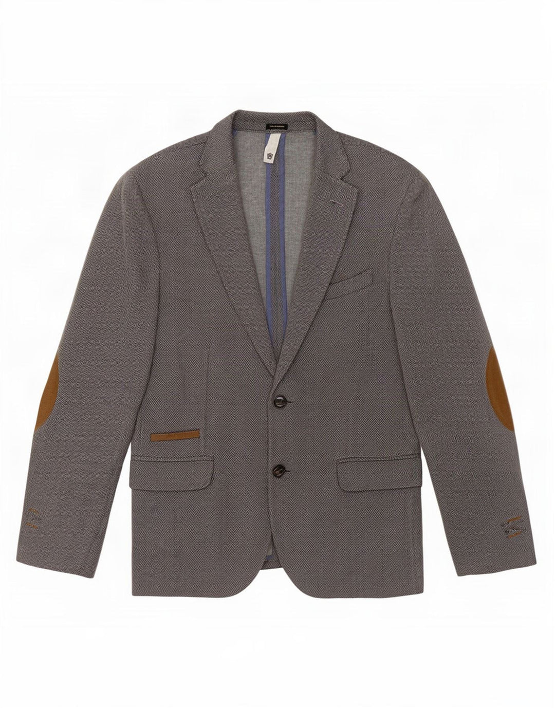Massimo Dutti Ανδρικό σακάκι μπλέιζερ με 2 κουμπιά EU 48 Μεσαίο γκρι ψαροκόκκαλο