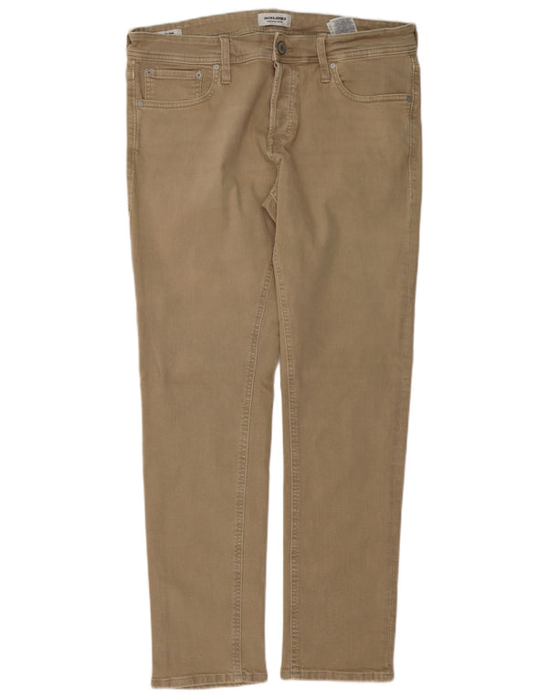 Jack & Jones Ανδρικό Τζιν GLENN Slim W34 L32 Μπεζ βαμβακερό