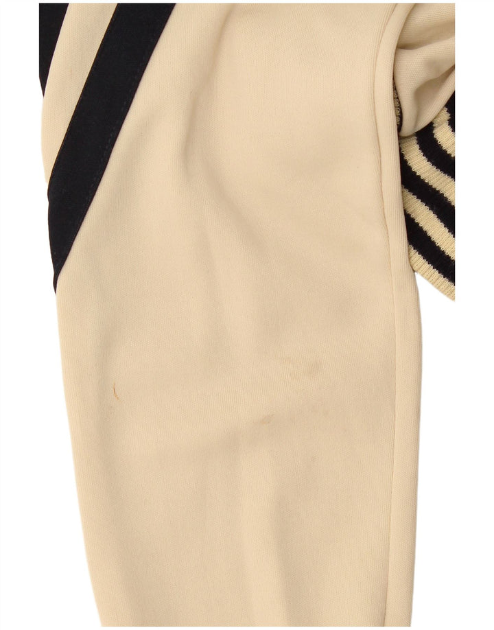Vintage γυναικεία αθλητική φόρμα Top Jacket UK 14 Medium Beige Colourblock