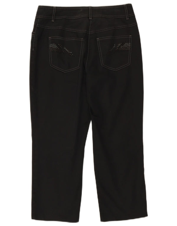 GERRY WEBER Γυναικείο ίσιο κομμένο παντελόνι W30 L23 Μαύρο