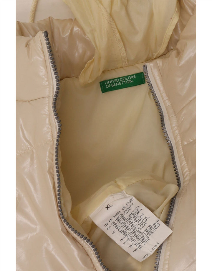 Γυναικείο μπουφάν Benetton UK 18 XL Beige Polyamide