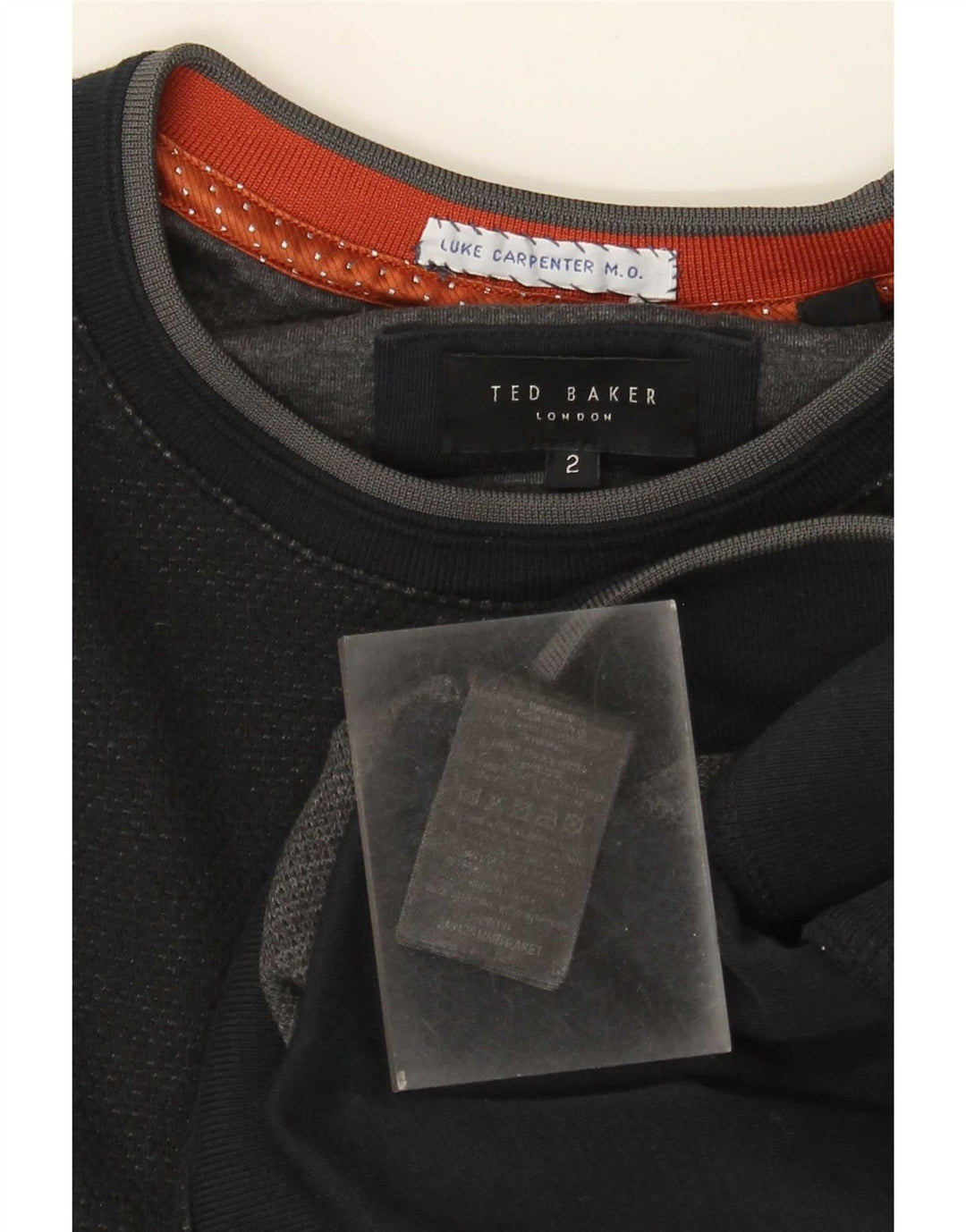 Ανδρικό φούτερ Ted Baker Jumper Size 2 Small Navy Blue Colourblock