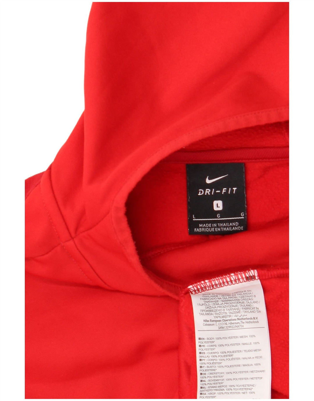 NIKE Ανδρικό Dri Fit Graphic Hoodie Jumper με μεγάλο κόκκινο πολυεστέρα