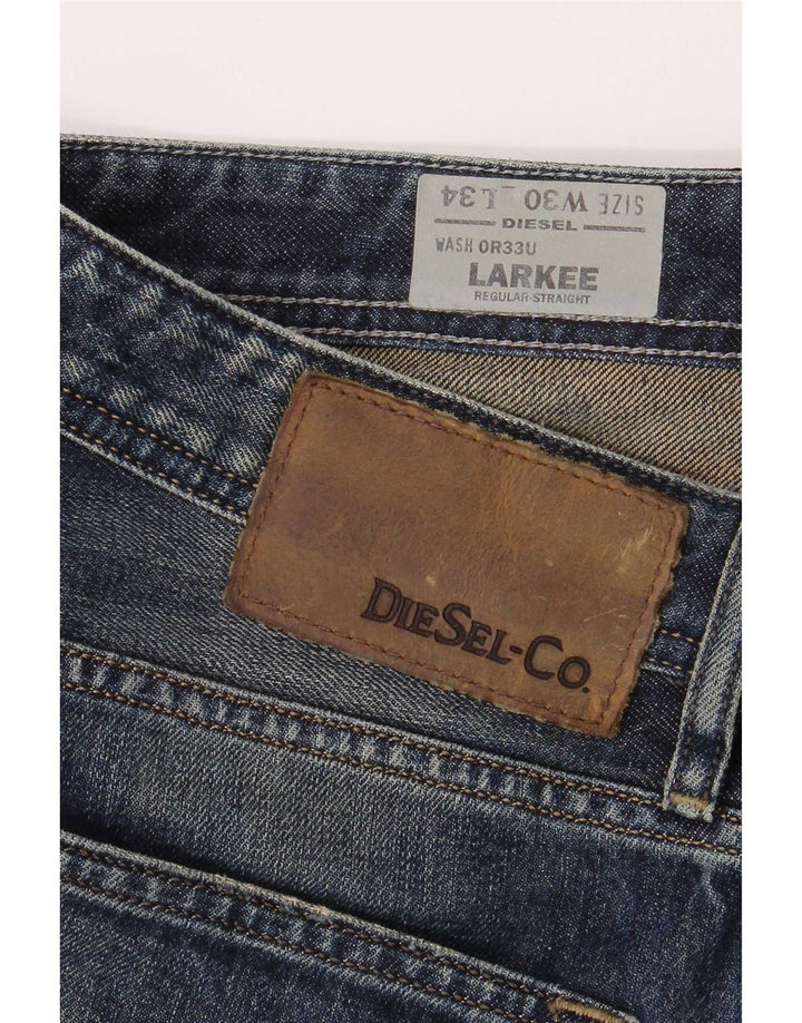 Diesel Ανδρικό Larkee Regular Straight Jeans W30 L34 Μπλε βαμβακερό