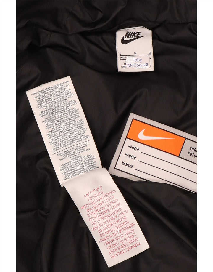Μπουφάν Nike Boys με κουκούλα με επένδυση 12-13 ετών, μεγάλο μαύρο πολυεστέρα