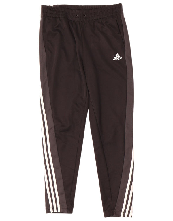 Adidas Γυναικεία φόρμα παντελόνια UK 12/14 Medium Black Colourblock
