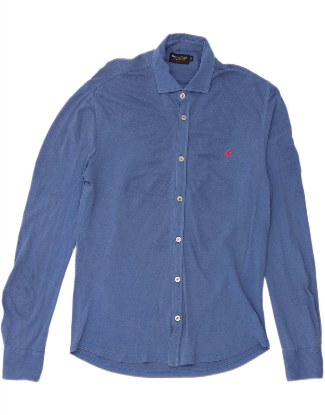 Ανδρικό πουκάμισο Brooksfield Slim Fit IT 46 Small Blue Cotton