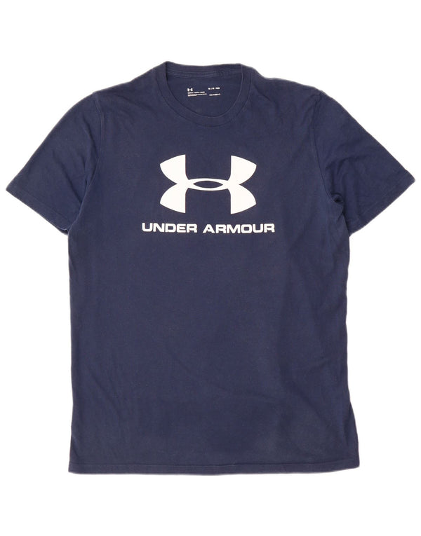 Ανδρικό γραφικό μπλουζάκι Under Armour Heat Gear Top Medium Navy Blue