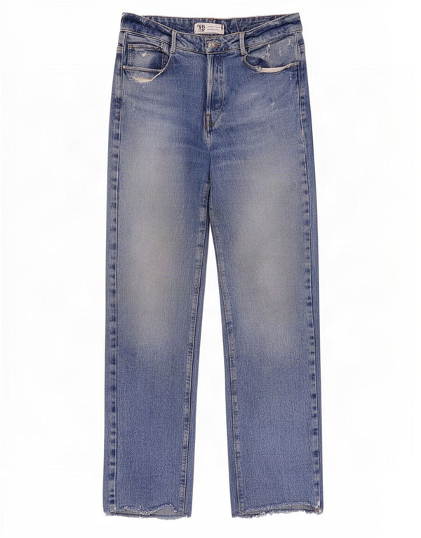 Zara Γυναικεία στραβά τζιν EU 40 Medium W30 L32 Μπλε βαμβακερό