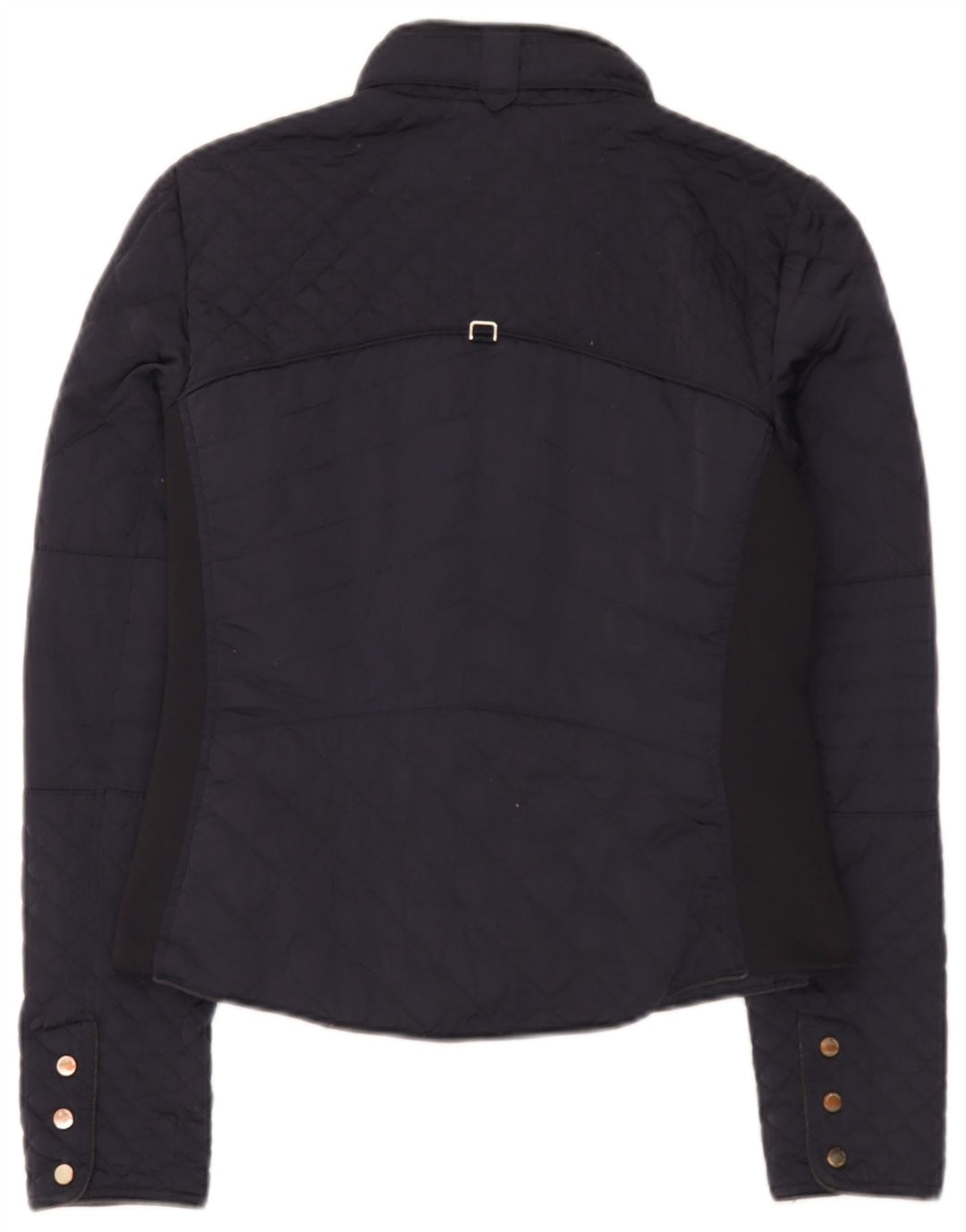 Zara Γυναικείο Καπιτονέ μπουφάν UK 12 Medium Navy Blue Polyester