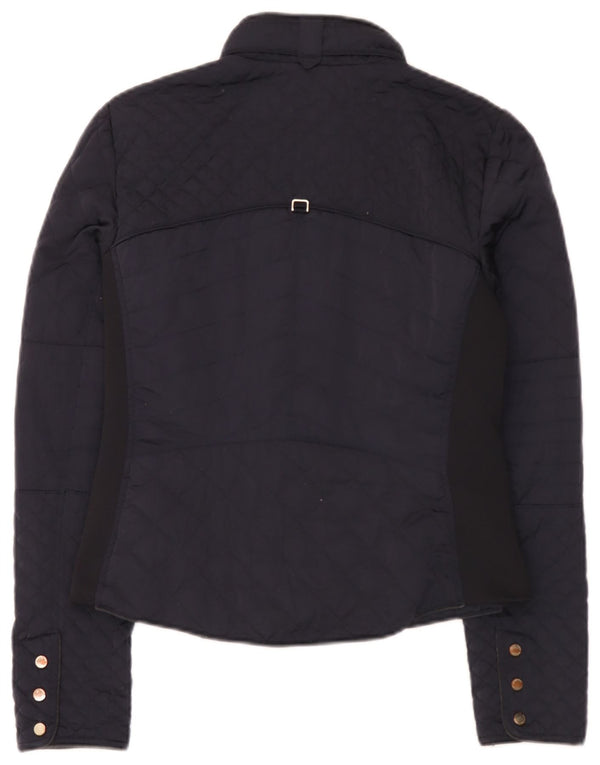 Zara Γυναικείο Καπιτονέ μπουφάν UK 12 Medium Navy Blue Polyester