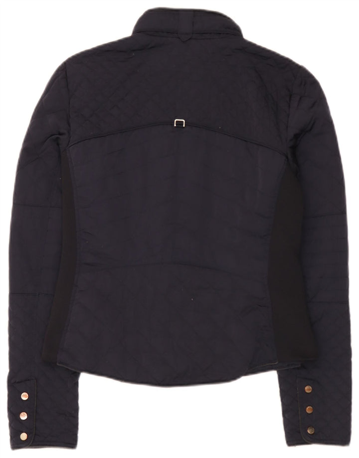 Zara Γυναικείο Καπιτονέ μπουφάν UK 12 Medium Navy Blue Polyester