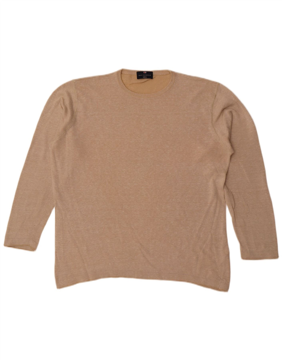 Ανδρικό πουλόβερ Marks & Spencer Blue Harbour Crew Neck Jumper Large Beige