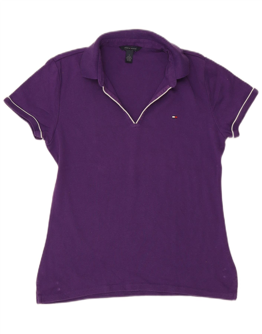 Tommy Hilfiger γυναικείο μπλουζάκι πόλο UK 12 Medium Purple