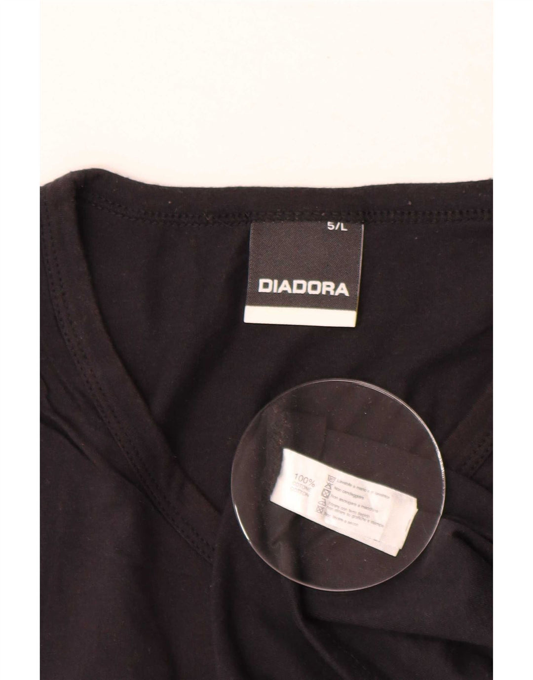 Ανδρικό T-Shirt Diadora Top μεγάλο μαύρο βαμβακερό