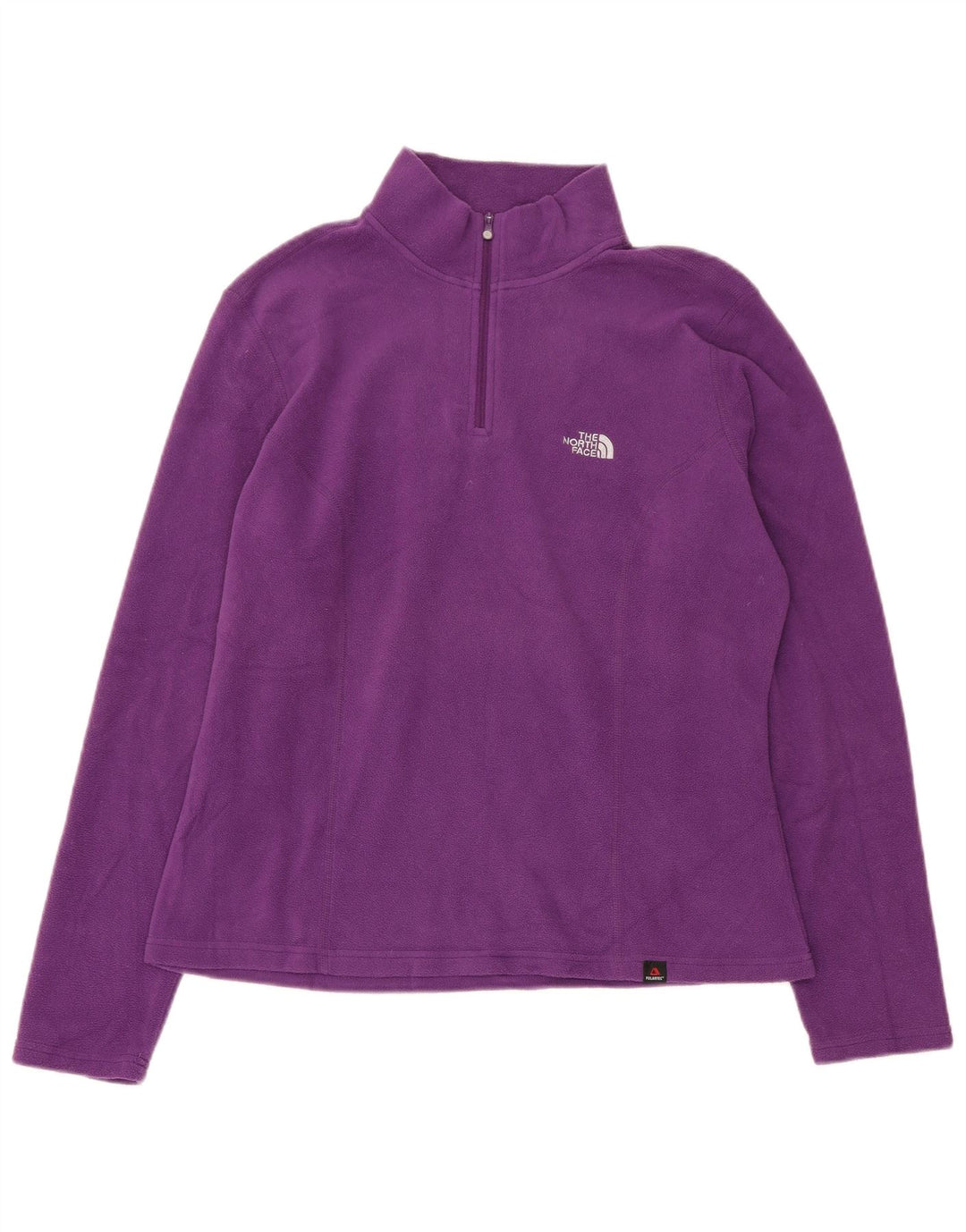 THE NORTH FACE Γυναικείο φερμουάρ Fleece Jumper UK 16 Large Purple Polyester