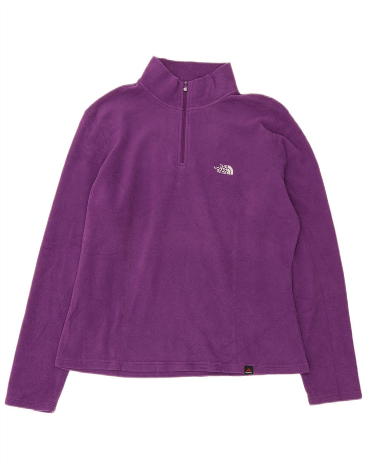 THE NORTH FACE Γυναικείο φερμουάρ Fleece Jumper UK 16 Large Purple Polyester