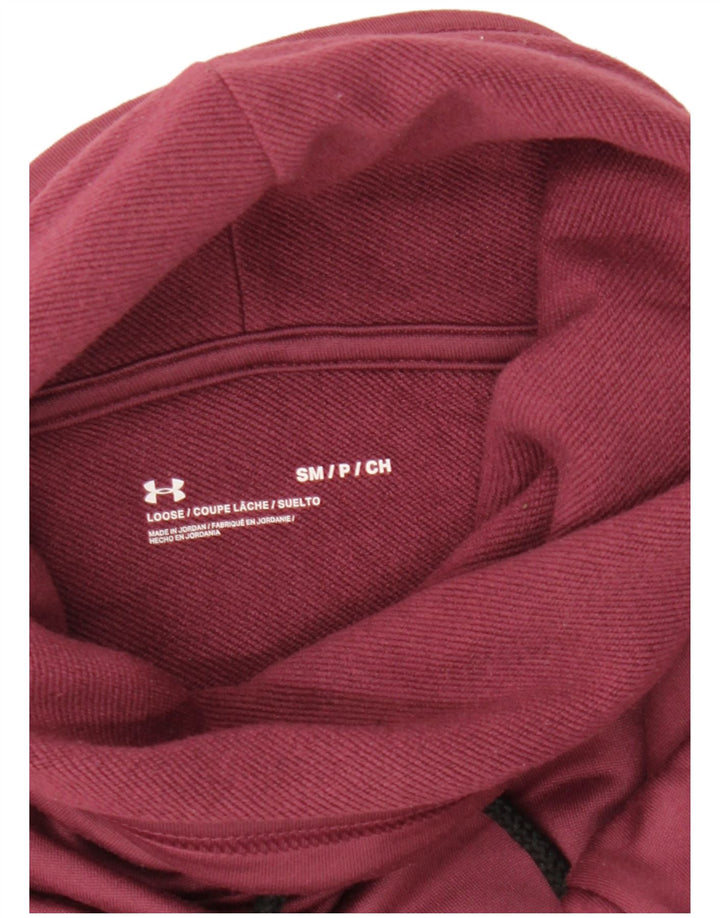 UNDER Armour Γυναικείο φούτερ μεγάλου μεγέθους Jumper UK 10 Small Burgundy