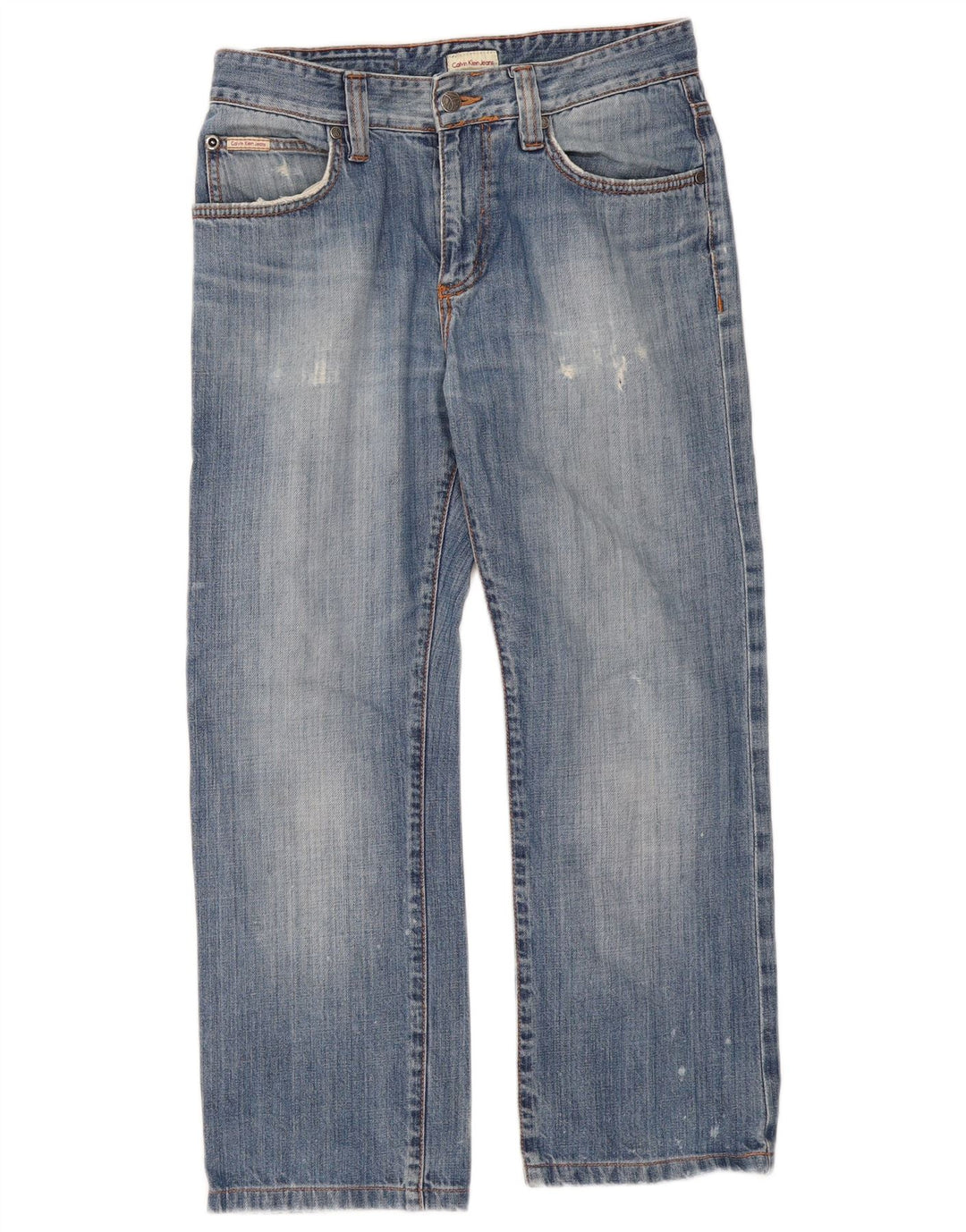 Γυναικείο Calvin Klein Distressed Cropped Jeans W30 L26 Blue Cotton