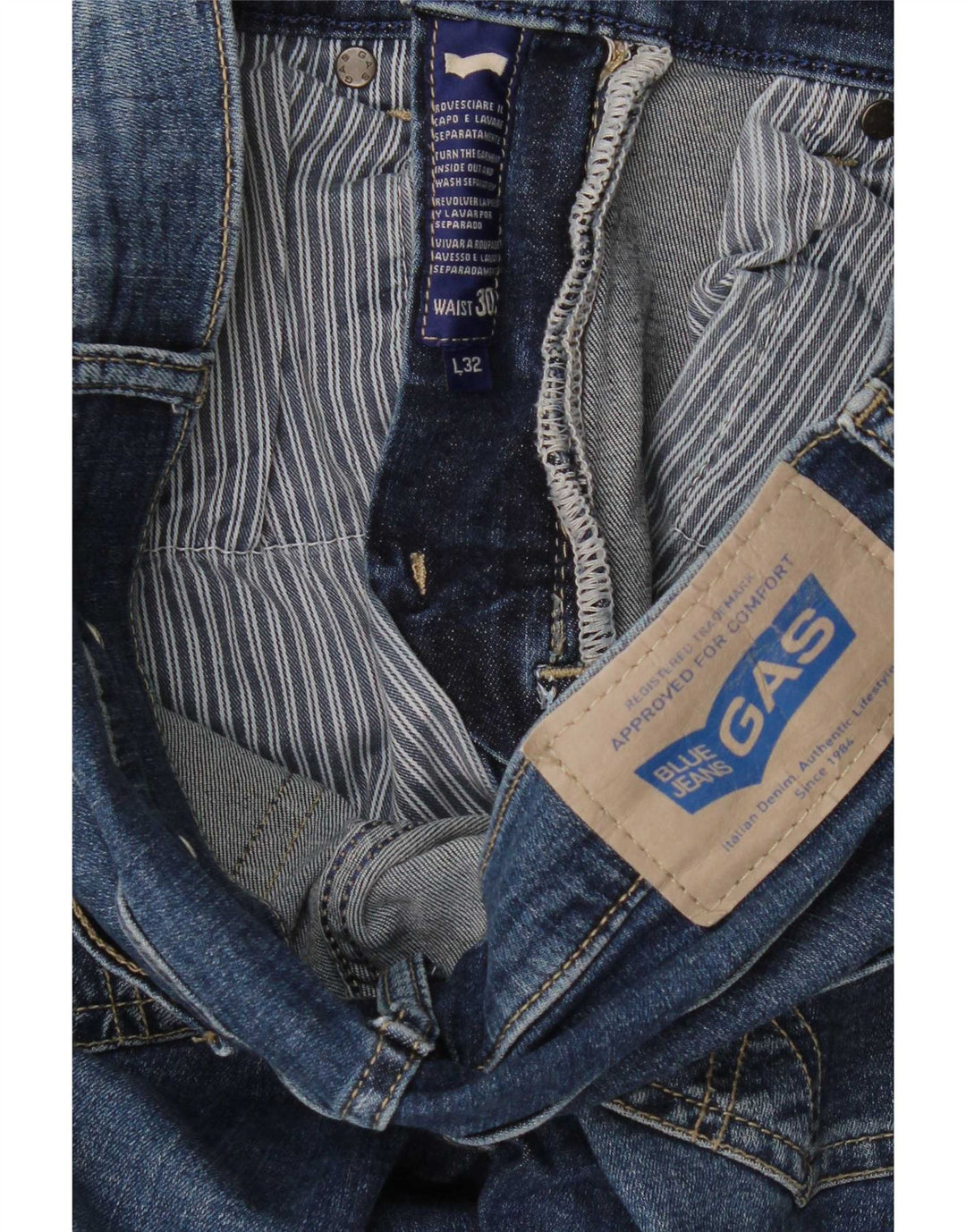 Gas Γυναικείο Skinny Jeans W30 L32 Μπλε