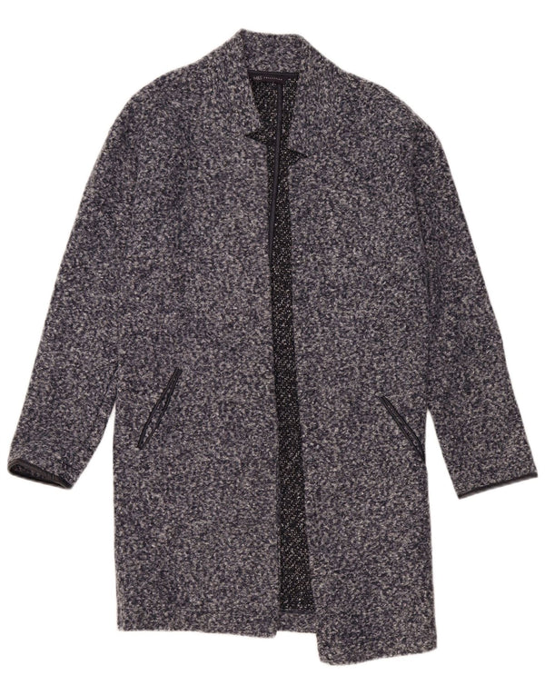 Marks & Spencer Γυναικείο ανοιχτό πανωφόρι UK 8 Small Navy Blue Flecked Polyester