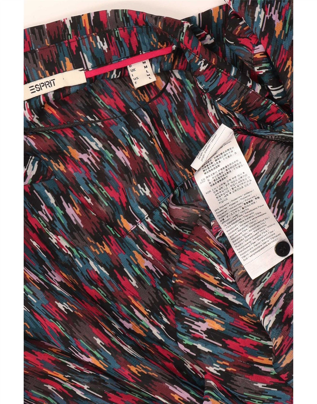 Esprit Γυναικείο πουλόβερ Πουκάμισο UK 14 Medium Πολύχρωμο Γεωμετρικός Πολυεστέρας