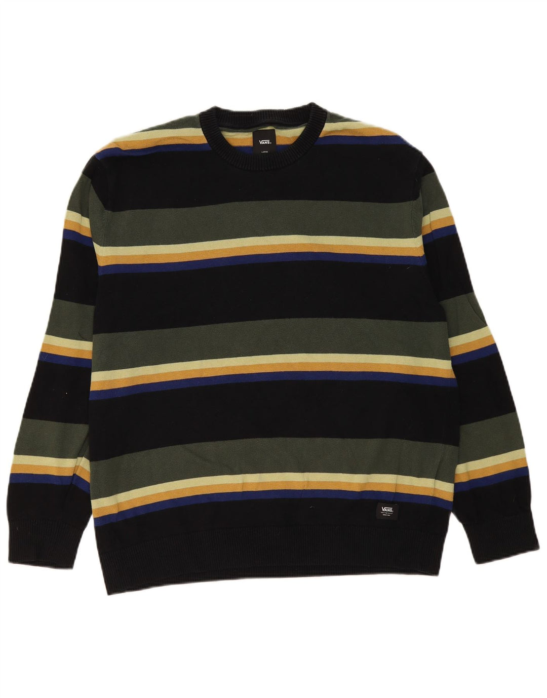 Ανδρικό πουλόβερ Vans Crew Neck Jumper Μεγάλο πολύχρωμο βαμβακερό ριγέ