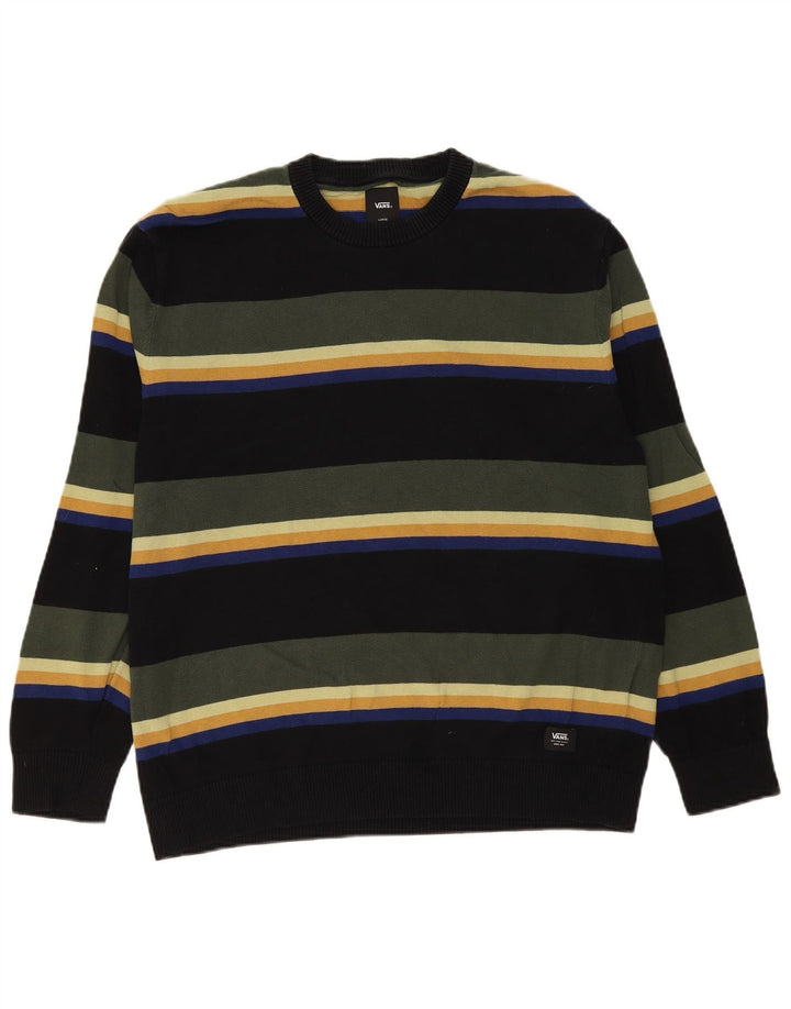 Ανδρικό πουλόβερ Vans Crew Neck Jumper Μεγάλο πολύχρωμο βαμβακερό ριγέ