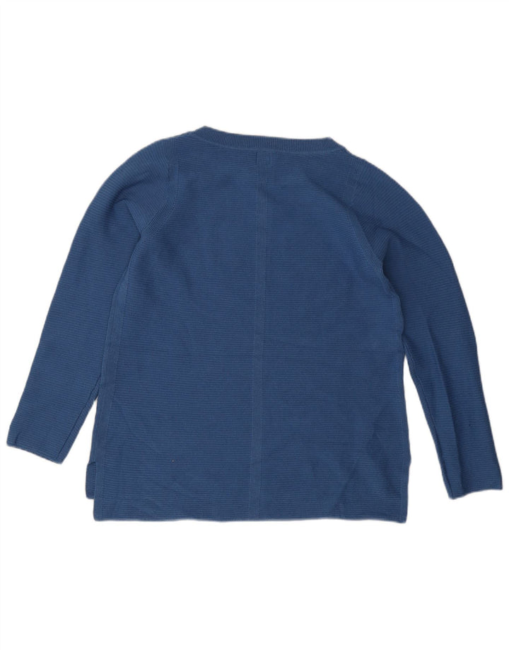 John Lewis Γυναικείο πουλόβερ με λαιμό σκάφος UK 10 Small Blue Polyester
