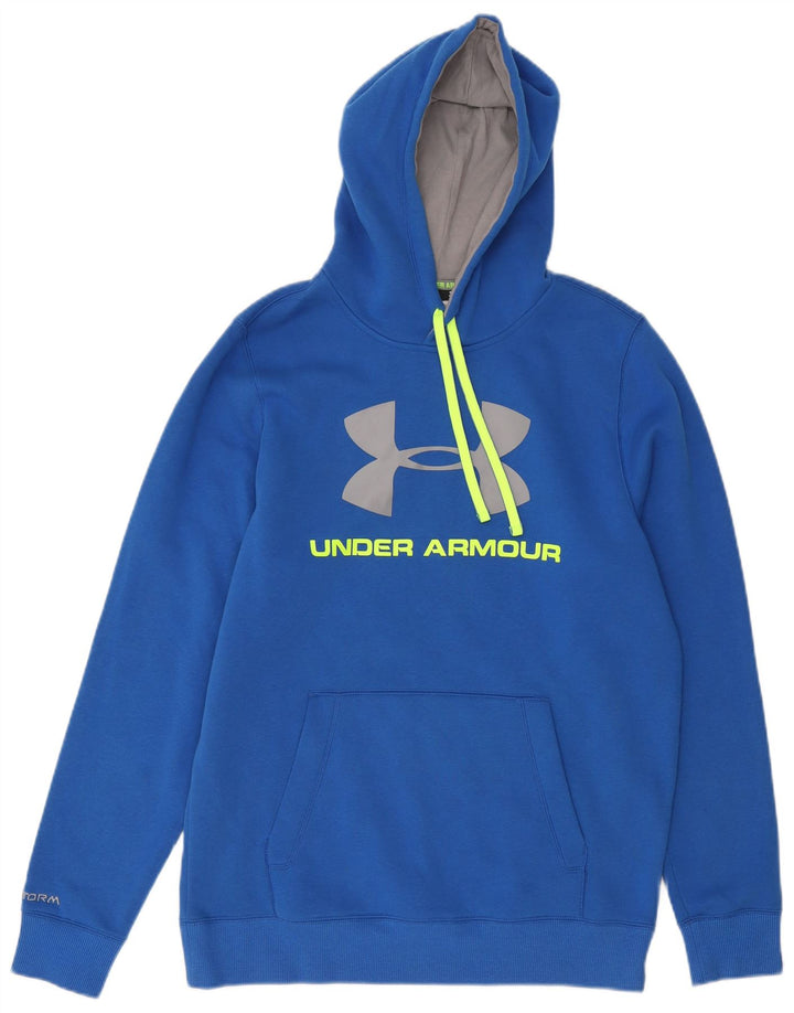 Ανδρικό γραφικό κουκούλα Under Armour, μεσαίο μπλε βαμβακερό