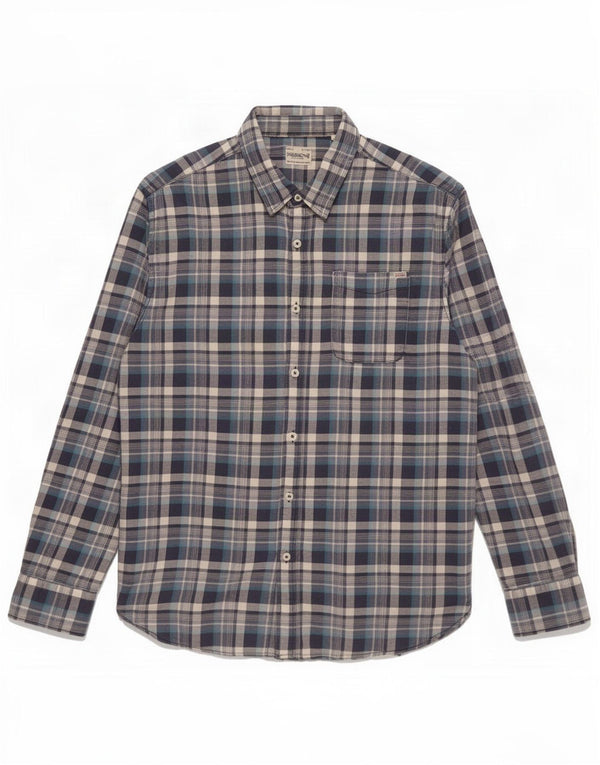 Jack & Jones Ανδρικό φανελένιο πουκάμισο 2XL Navy Blue Check Cotton