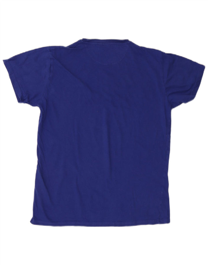 Ανδρικό T-Shirt Pierre Cardin Τοπ μεσαίο μπλε βαμβακερό