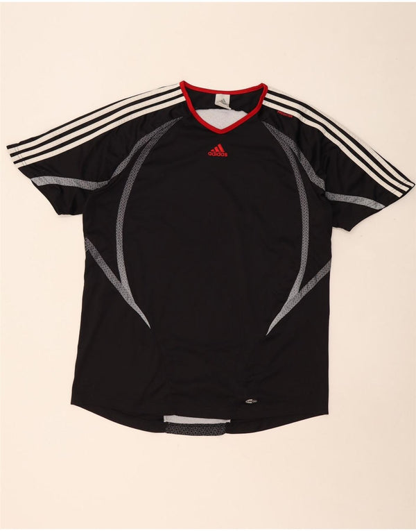 Ανδρικό T-Shirt Climacool ADIDAS Top XL Μαύρο Colourblock Πολυεστέρας