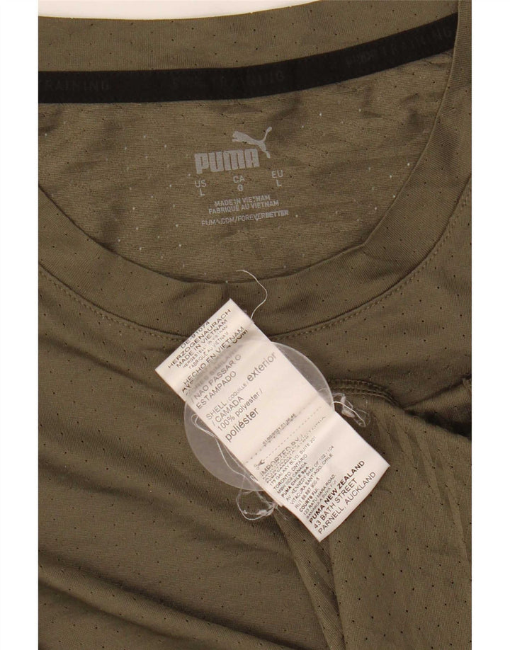 Ανδρικό T-Shirt Puma Top Large Khaki Polyester