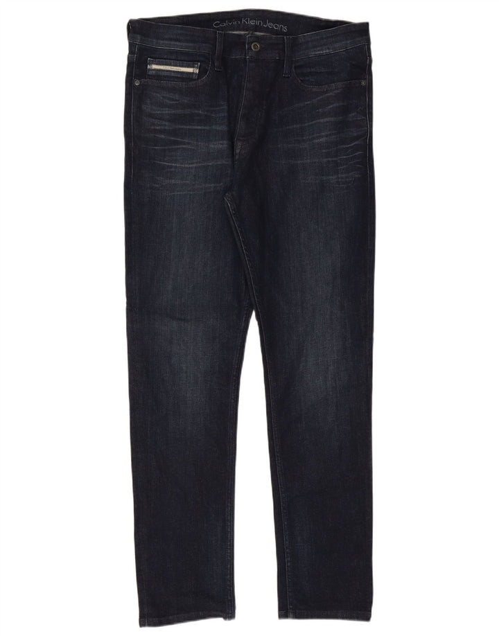 CALVIN KLEIN Ανδρικό Slim Jeans W33 L32 Navy Blue Cotton