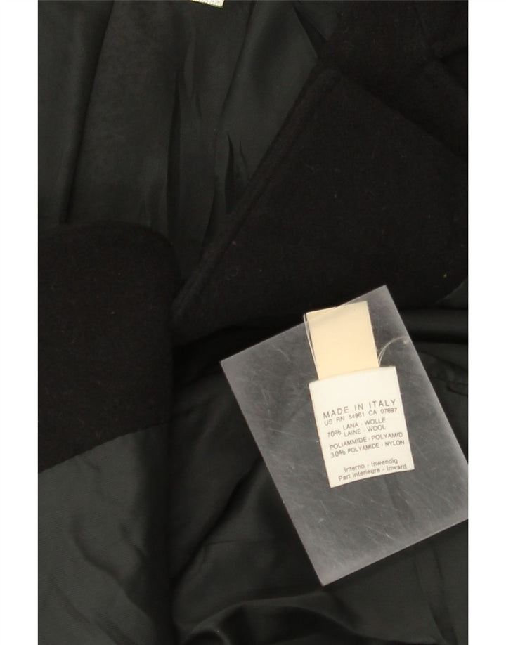 Benetton Γυναικείο Μπουφάν Blazer IT 42 Μεσαίο Μαύρο Μαλλί