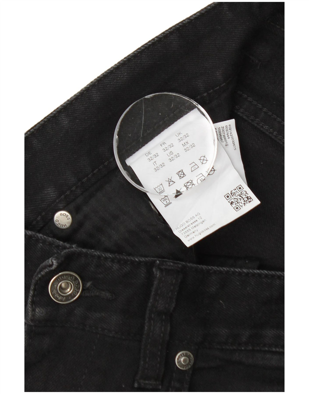 Ανδρικό τζιν Hugo Boss Slim W32 L32 Μαύρο βαμβακερό