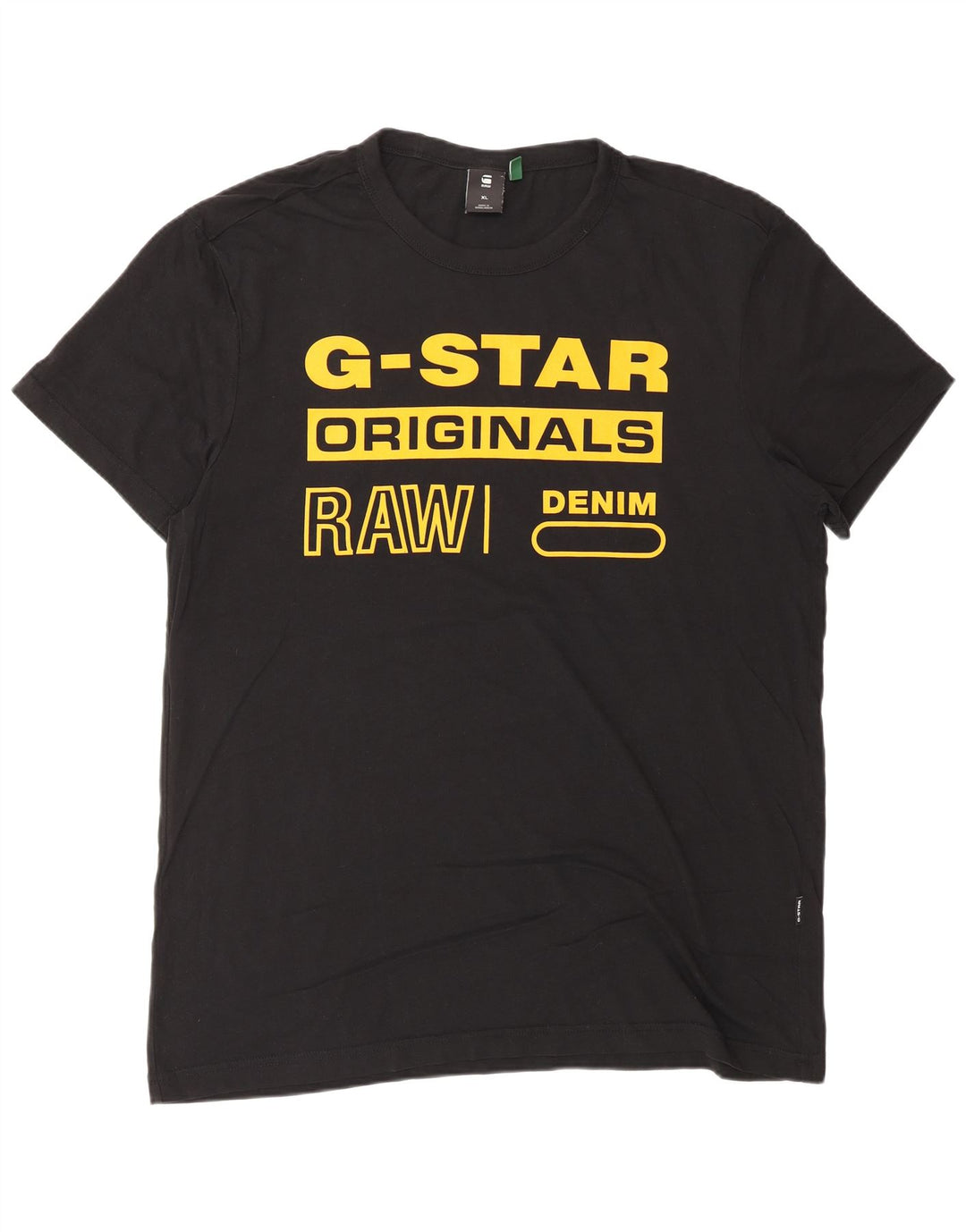G-STAR Ανδρικό γραφικό T-Shirt Top XL Μαύρο βαμβακερό