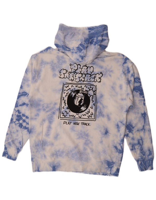 Zara Boys Graphic Hoodie Jumper 13-14 Years Blue Tie Dye Cotton