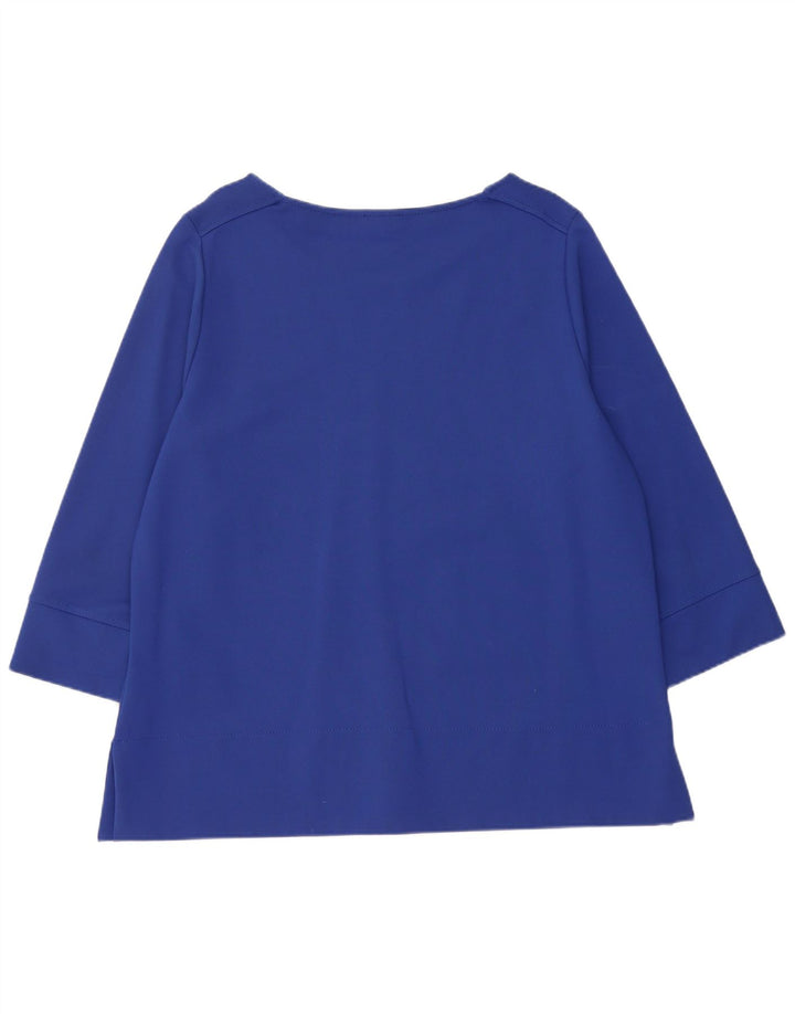 Jaeger γυναικείο τοπ 3/4 μανίκι UK 18 XL μπλε βισκόζη
