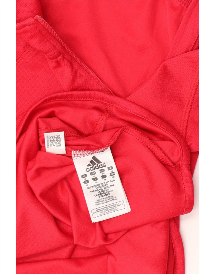 Γυναικεία φόρμα πουλόβερ με φερμουάρ Adidas Top 10 Small Pink Polyester