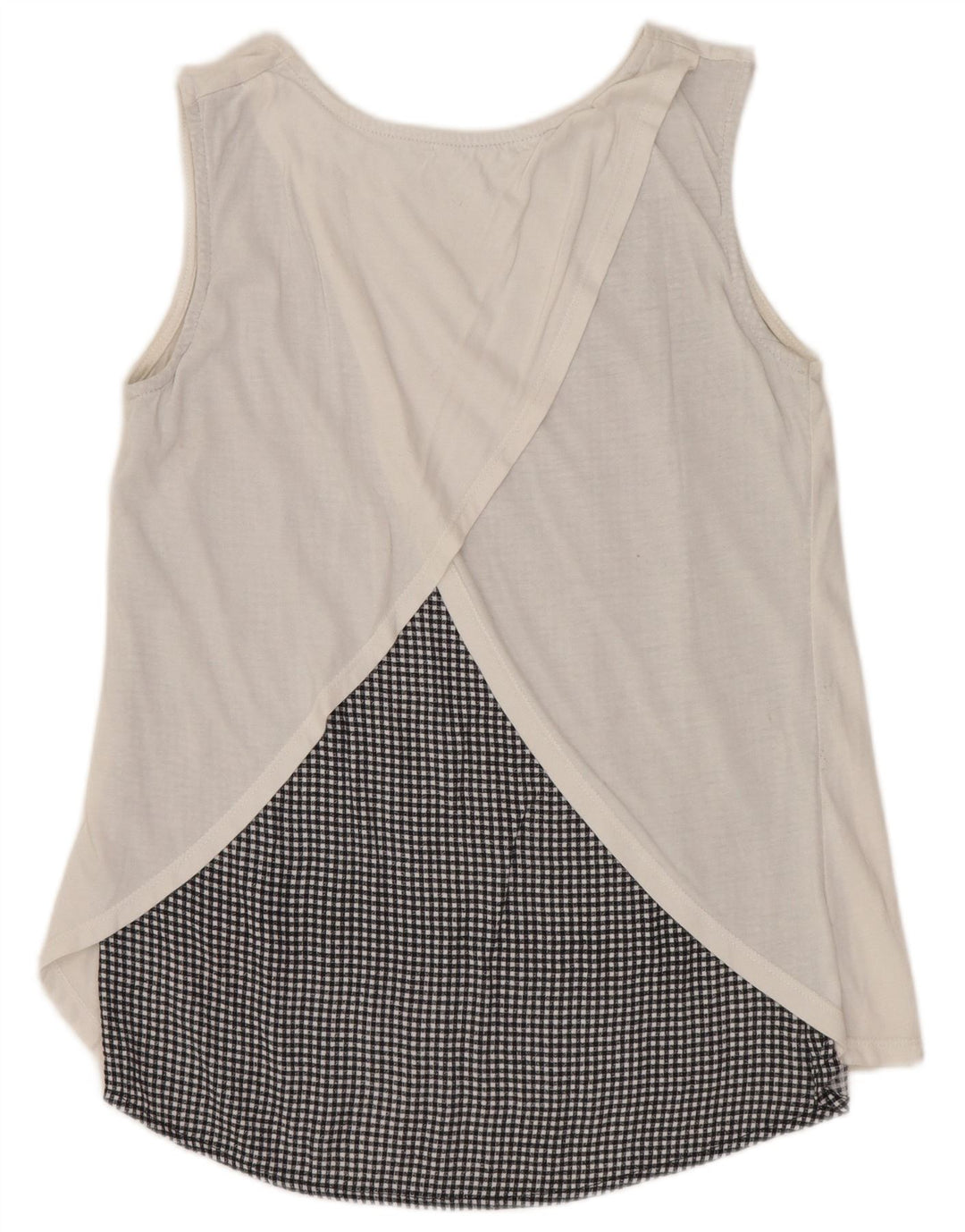 DESIGUAL Γυναικεία Αμάνικη Μπλούζα Τοπ UK 10 Small White Floral