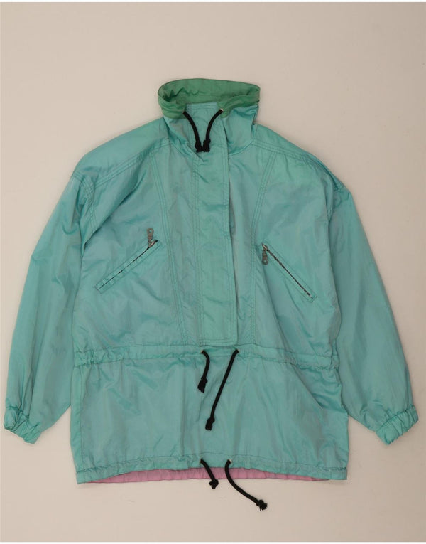 Vintage γυναικείο πουλόβερ μπουφάν βροχής UK 20 2XL Μπλε
