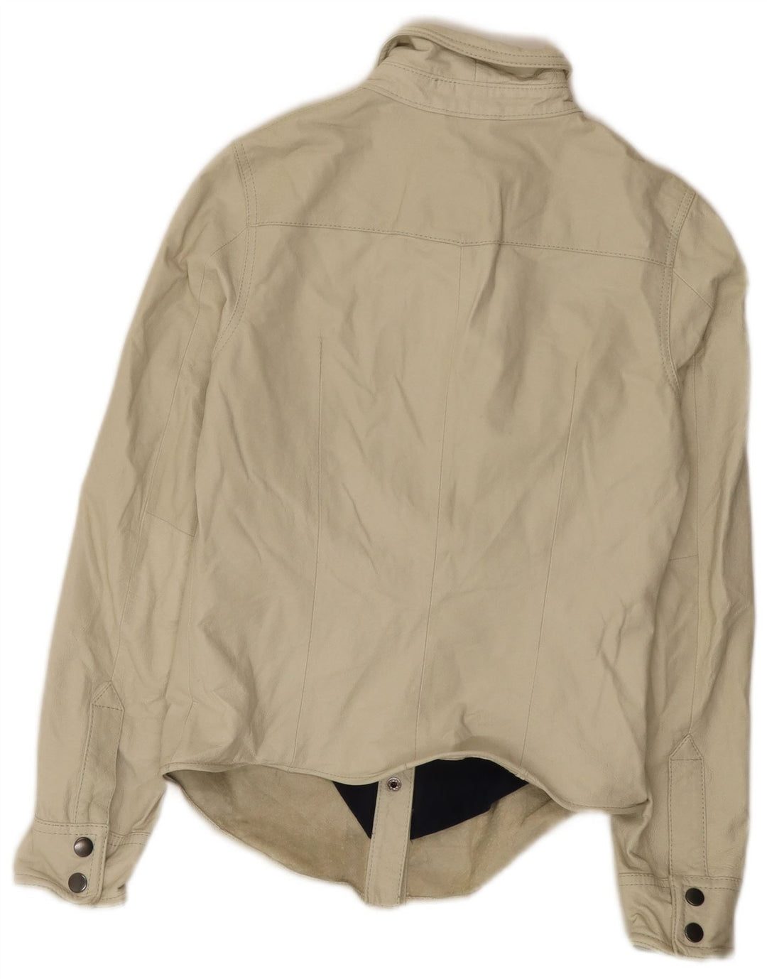 Vintage Γυναικείο Δερμάτινο Μπουφάν EU 36 Small Beige