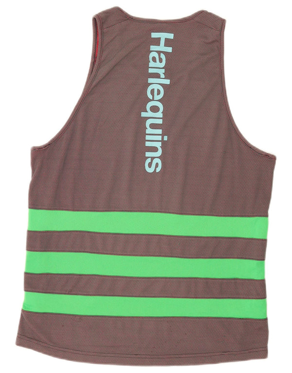Ανδρικό γραφικό γιλέκο Adidas Top Large Grey Colourblock Πολυεστέρας