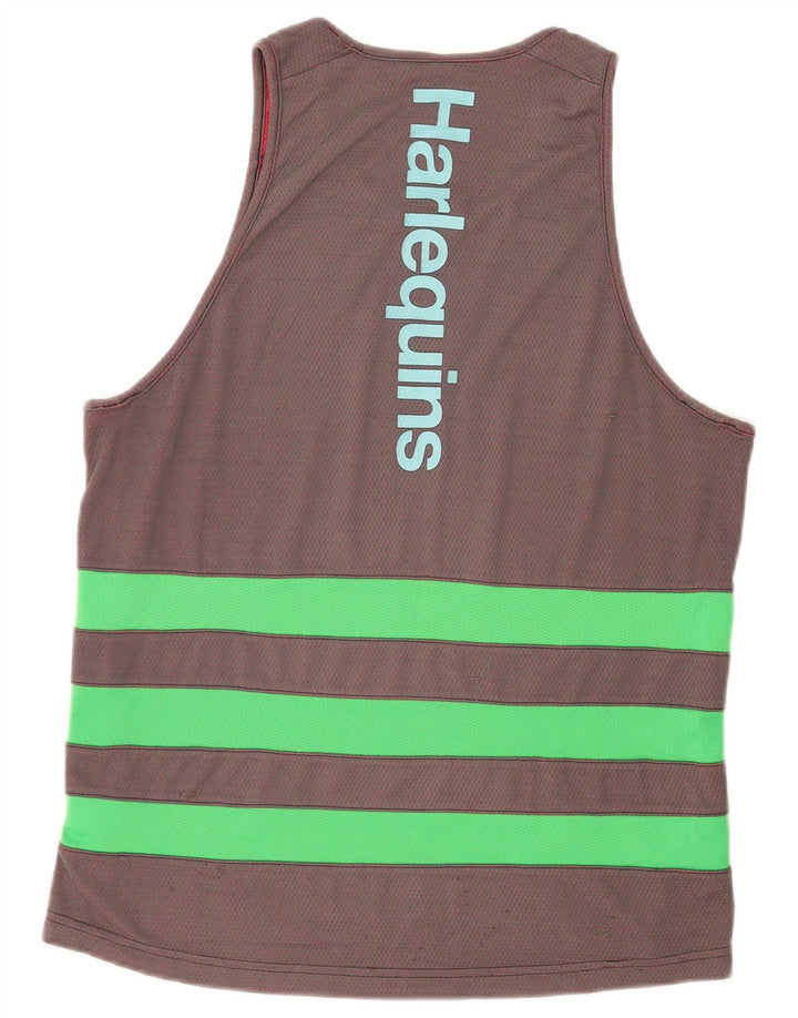Ανδρικό γραφικό γιλέκο Adidas Top Large Grey Colourblock Πολυεστέρας