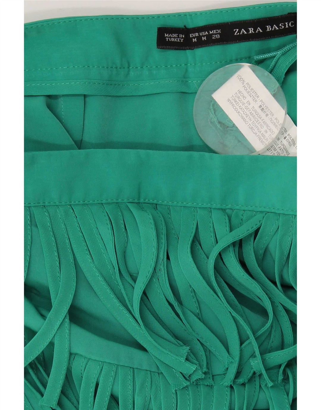 Zara Γυναικεία Μίνι Φούστα Medium W28 Green Polyester