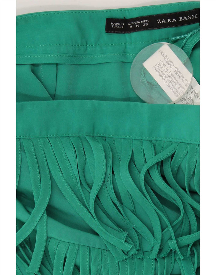 Zara Γυναικεία Μίνι Φούστα Medium W28 Green Polyester