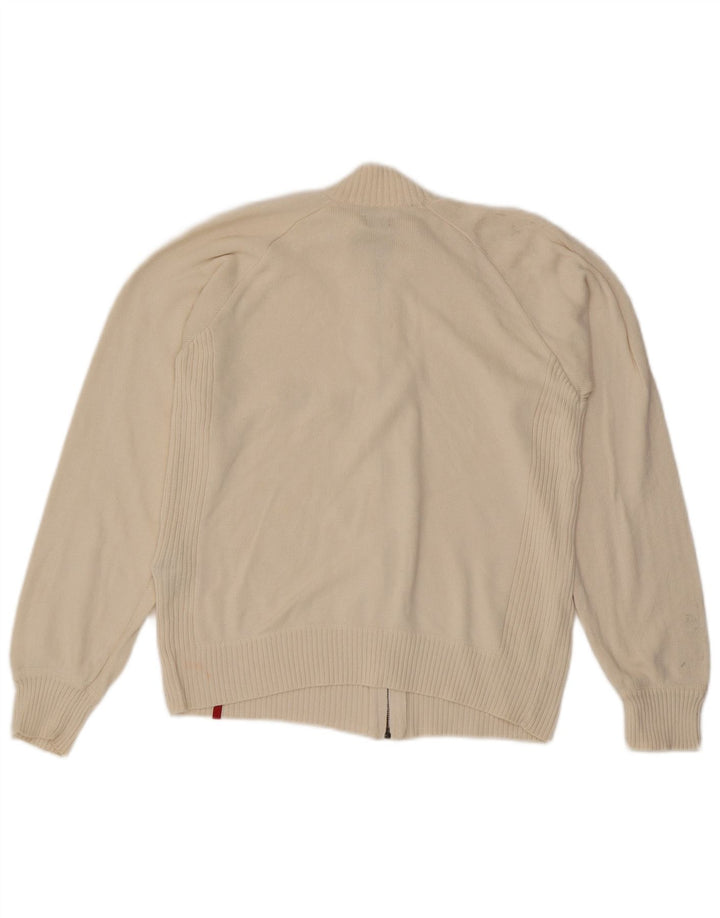 Γυναικείο πουλόβερ LEVI'S oversized ζακέτα UK 10 Small Off White βαμβακερό