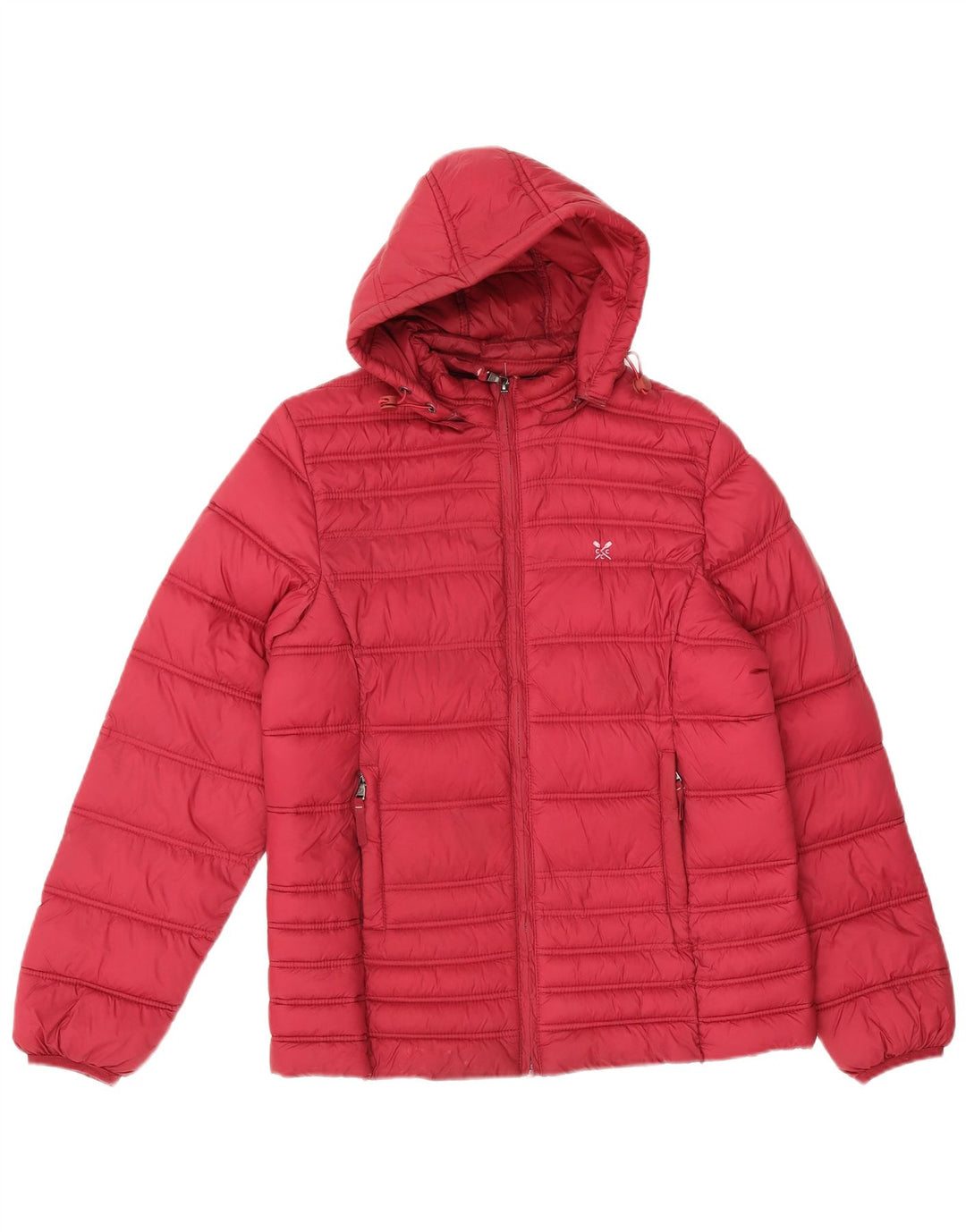 Crew Clothing Γυναικείο μπουφάν με κουκούλα UK 12 μεσαίο κόκκινο πολυαμίδιο